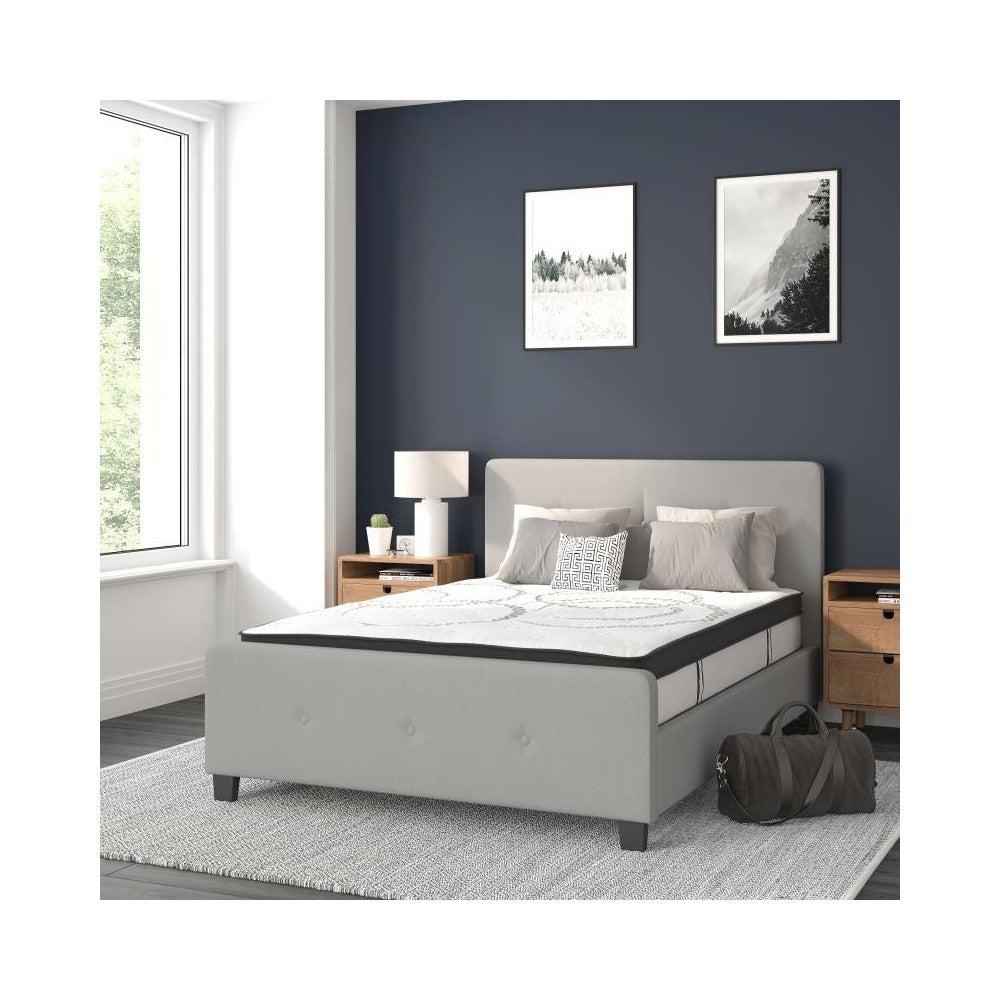 Flash Furniture Tribeca Full Platform Bed Set-Gray HG-BM10-26-GG