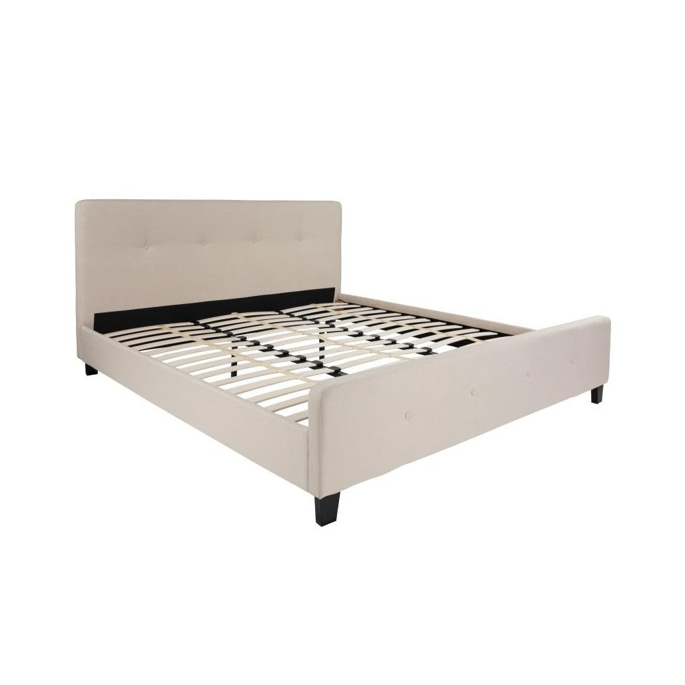 Flash Furniture Tribeca King Platform Bed Set-Beige HG-BM10-20-GG