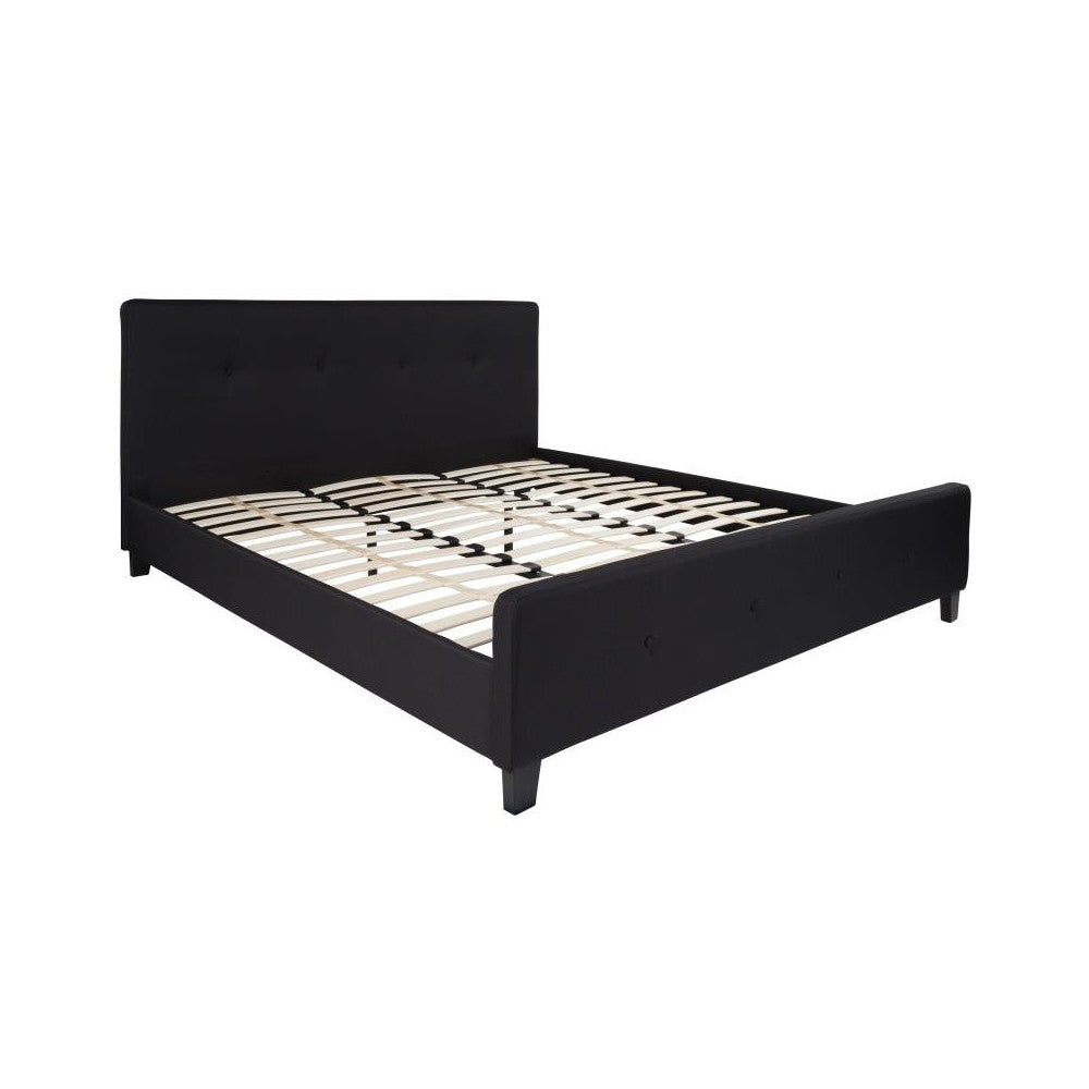 Flash Furniture Tribeca King Platform Bed Set-Black HG-BM10-24-GG
