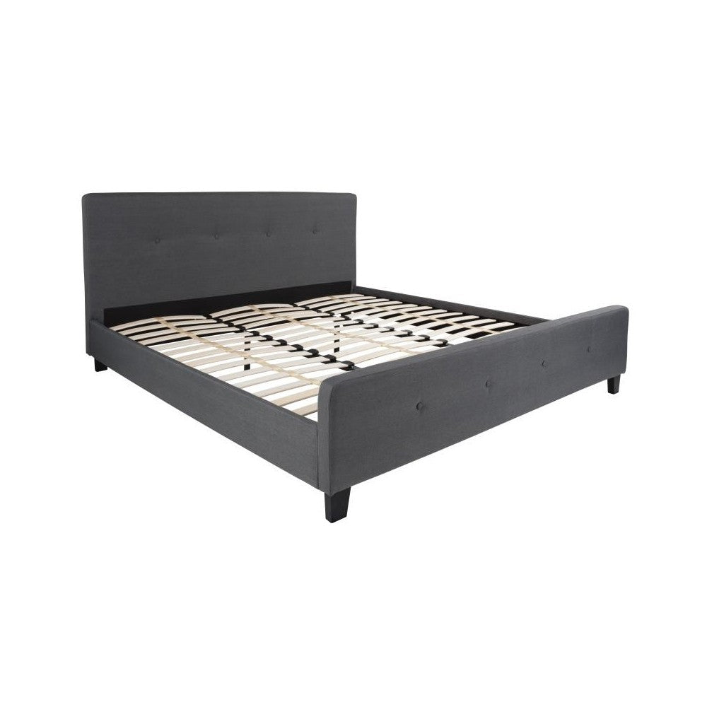 Flash Furniture Tribeca King Platform Bed Set-Gray HG-BM10-32-GG