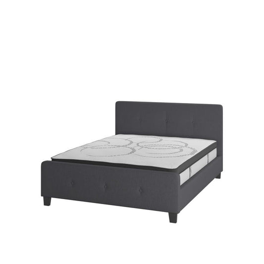 Flash Furniture Tribeca Queen Platform Bed Set-Gray HG-BM10-31-GG