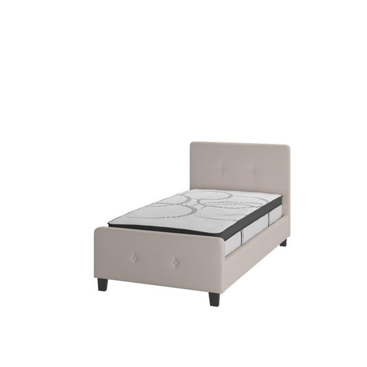 Flash Furniture Tribeca Twin Platform Bed Set-Beige HG-BM10-17-GG
