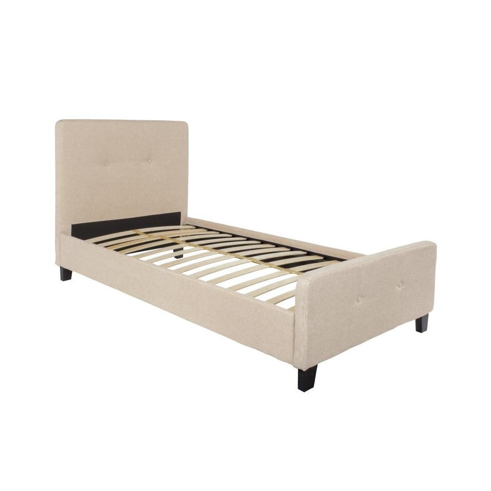 Flash Furniture Tribeca Twin Platform Bed Set-Beige HG-BM10-17-GG
