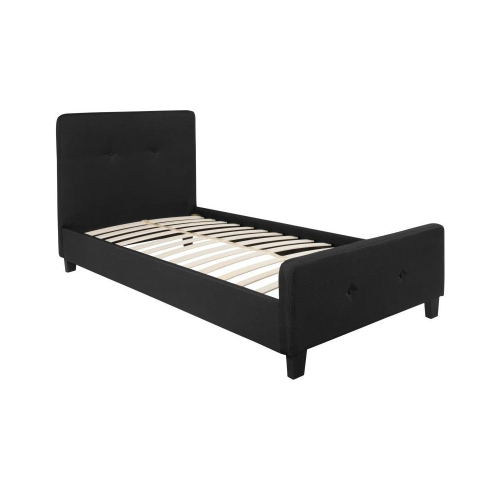 Flash Furniture Tribeca Twin Platform Bed Set-Black HG-BM10-21-GG