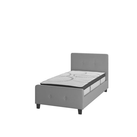 Flash Furniture Tribeca Twin Platform Bed Set-Gray HG-BM10-25-GG