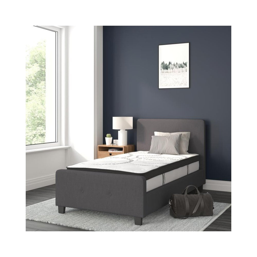Flash Furniture Tribeca Twin Platform Bed Set-Gray HG-BM10-29-GG
