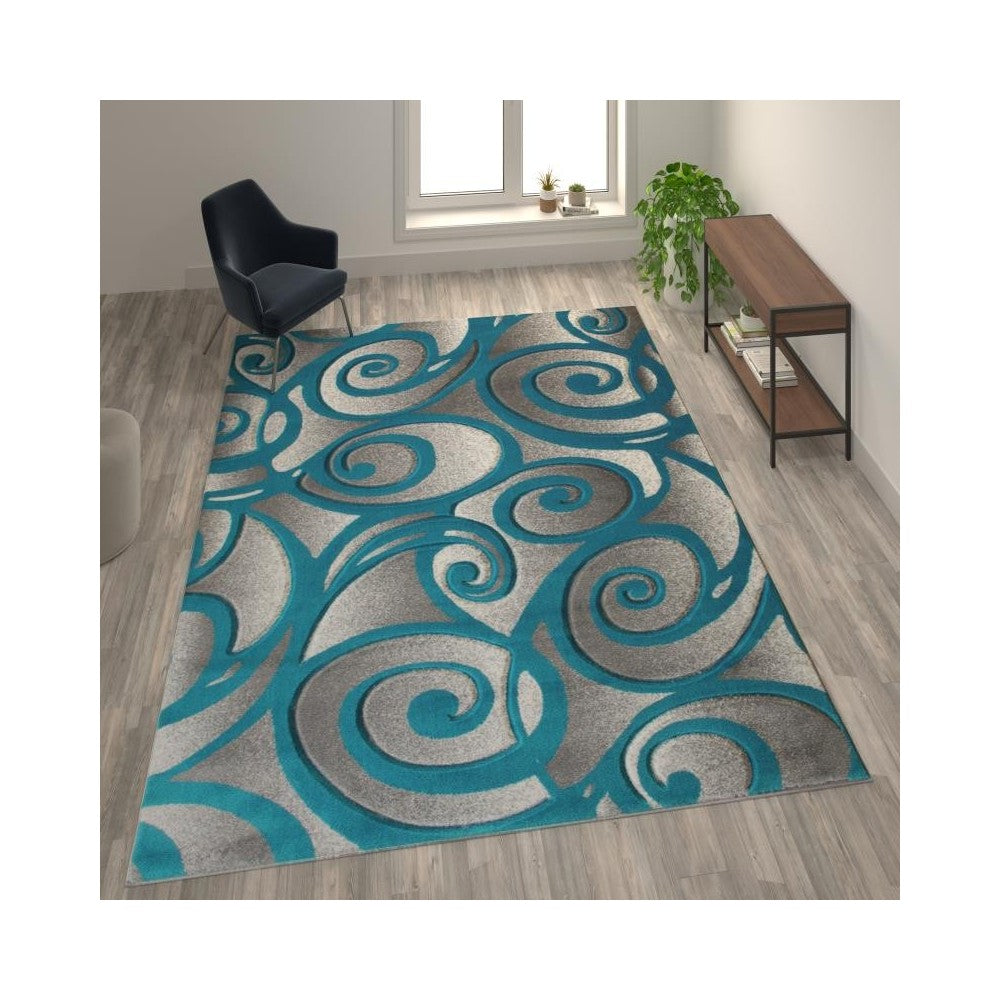 Flash Furniture Turquoise Rug ACD-RG241-810-TQ-GG
