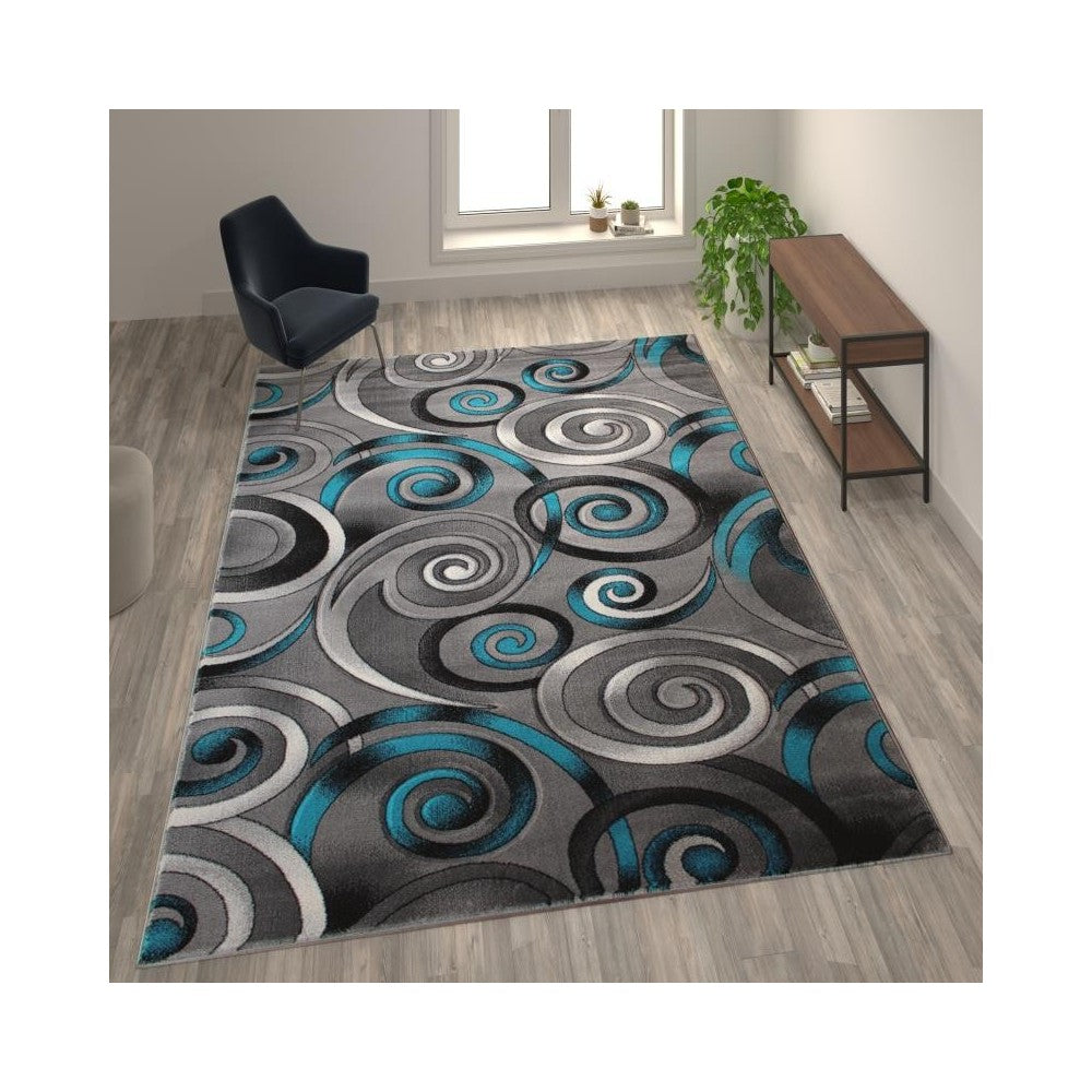 Flash Furniture Turquoise Rug ACD-RG414-810-TQ-GG