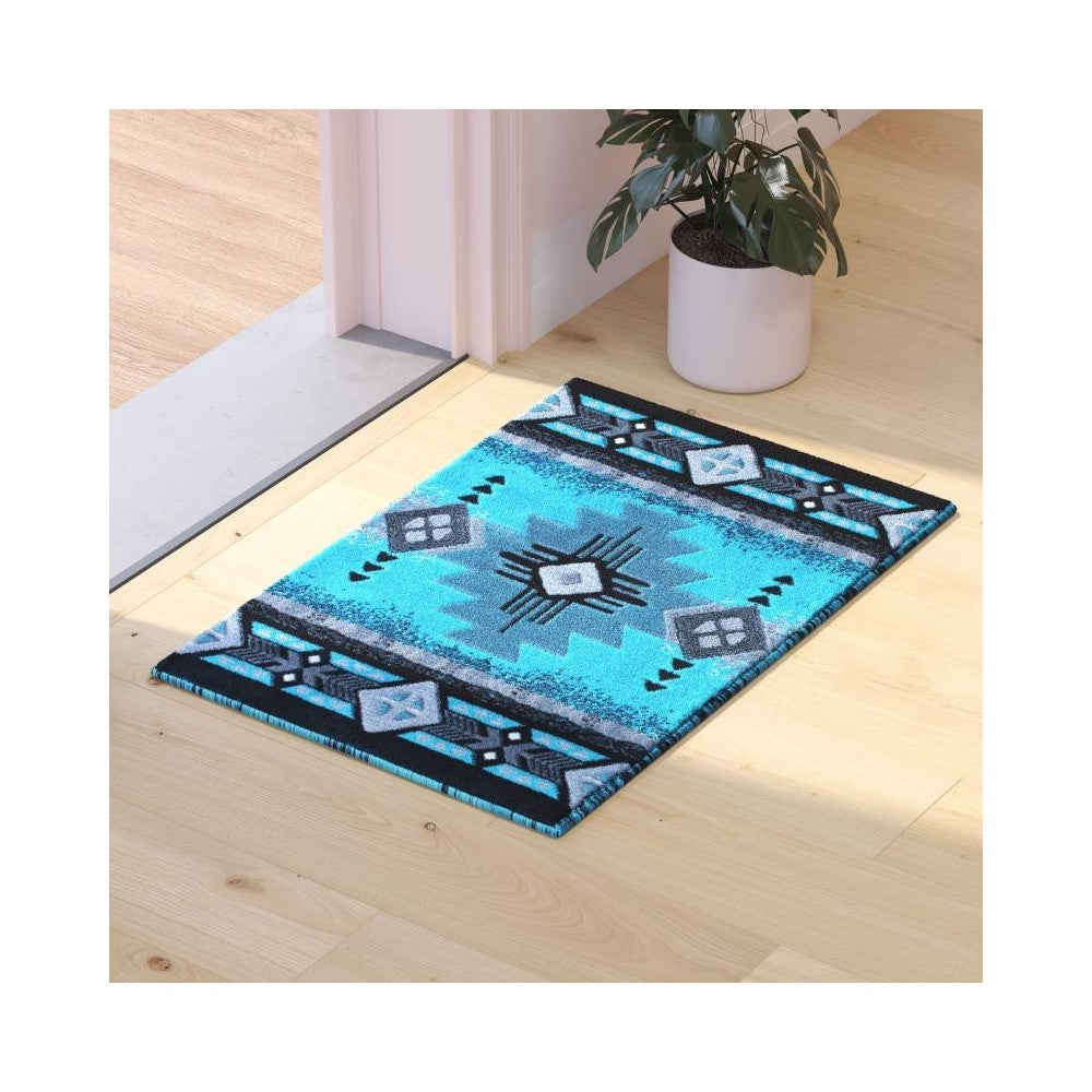 Flash Furniture Turquoise Rug ACD-RGC318-23-TQ-GG