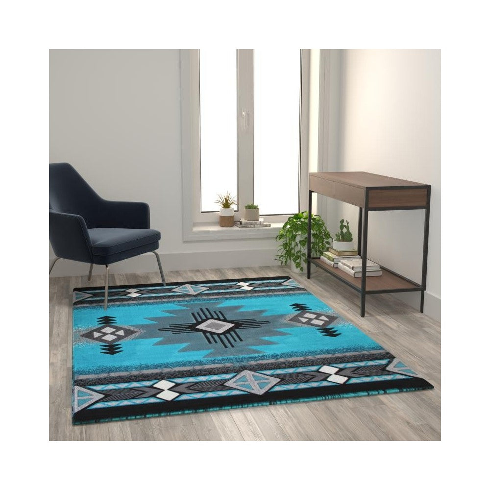 Flash Furniture Turquoise Rug ACD-RGC318-57-TQ-GG