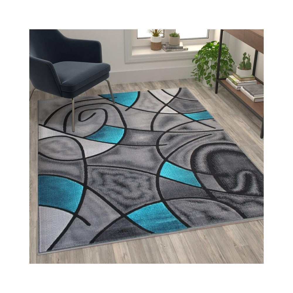 Flash Furniture Turquoise Rug ACD-RGTRZ860-57-TQ-GG
