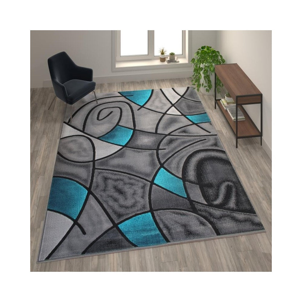 Flash Furniture Turquoise Rug ACD-RGTRZ860-810-TQ-GG