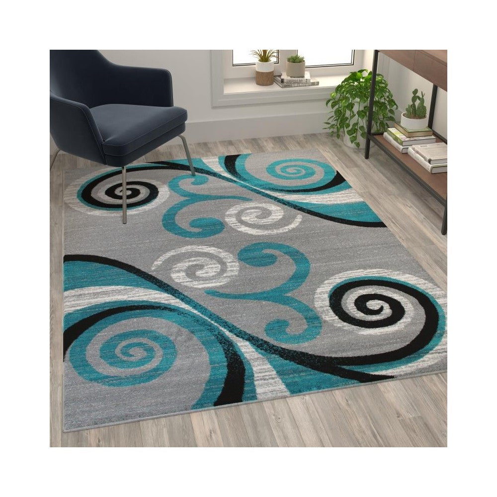 Flash Furniture Turquoise Rug OKR-RG1100-57-TQ-GG