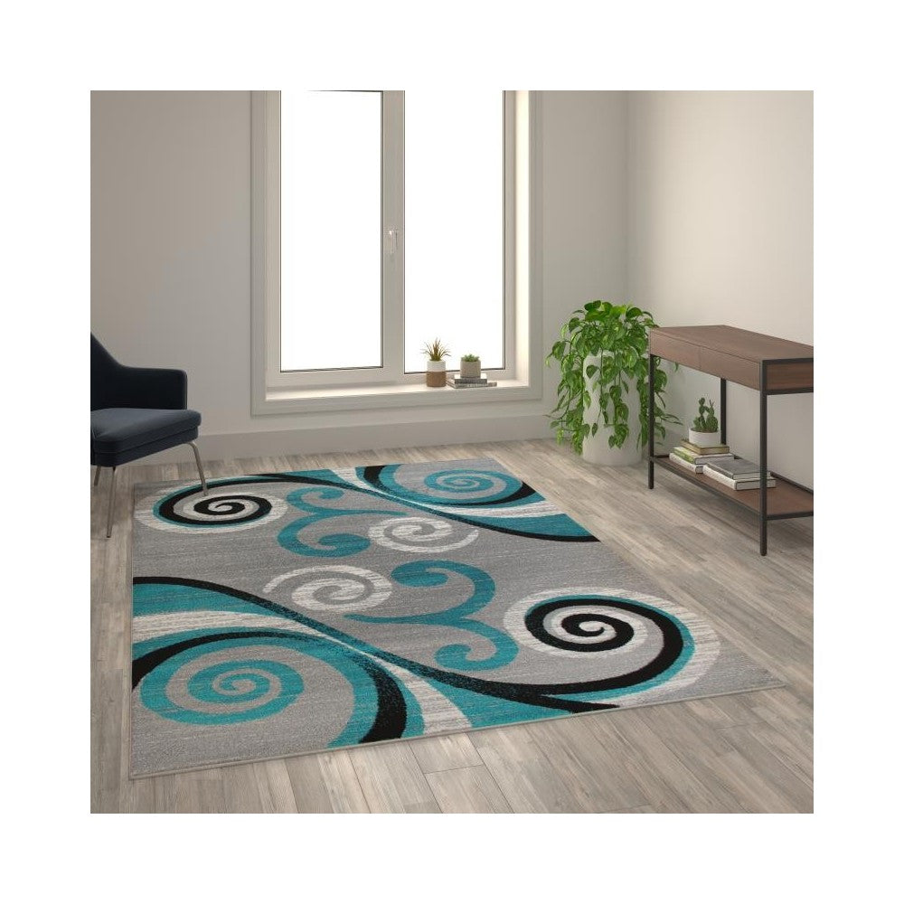 Flash Furniture Turquoise Rug OKR-RG1100-69-TQ-GG