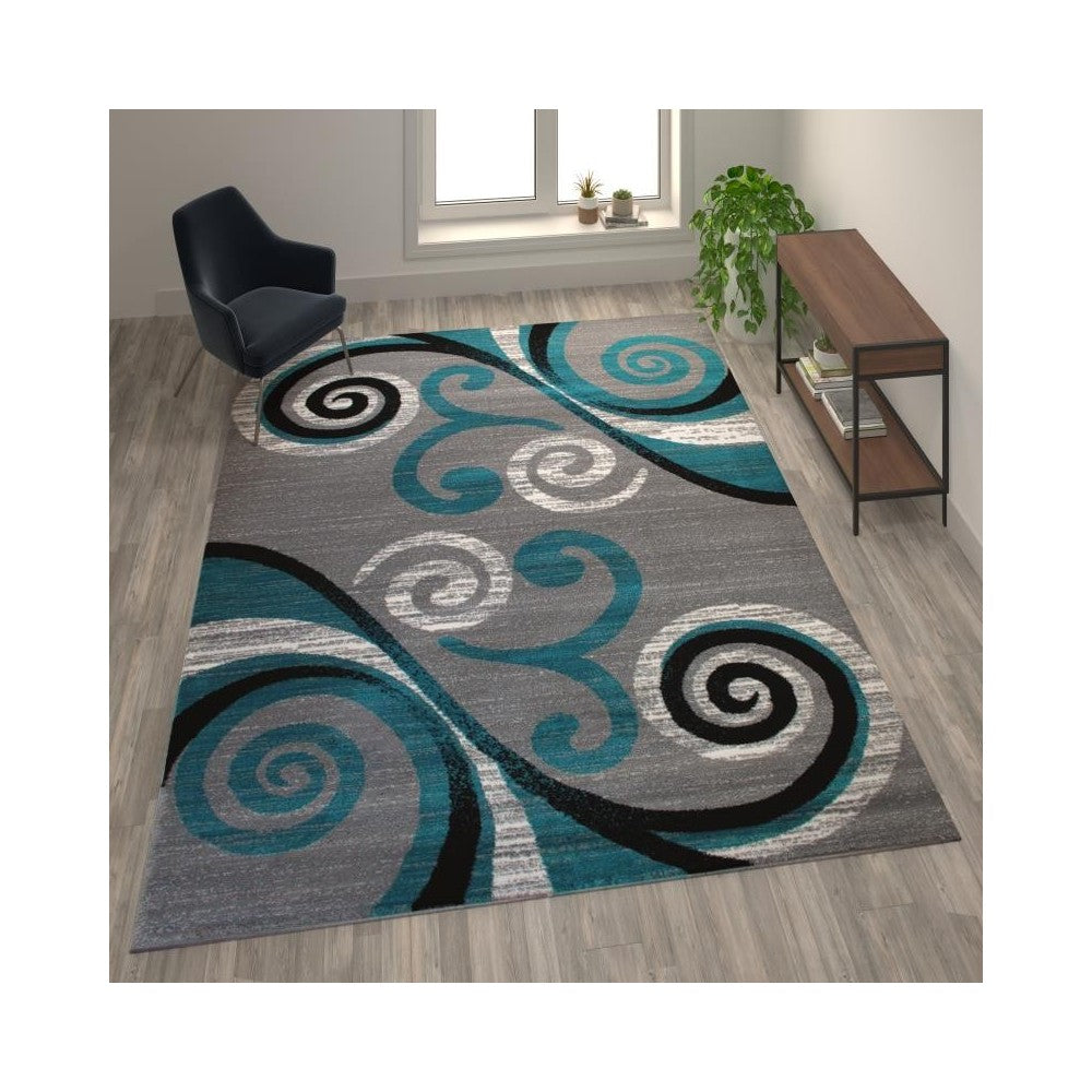 Flash Furniture Turquoise Rug OKR-RG1100-810-TQ-GG