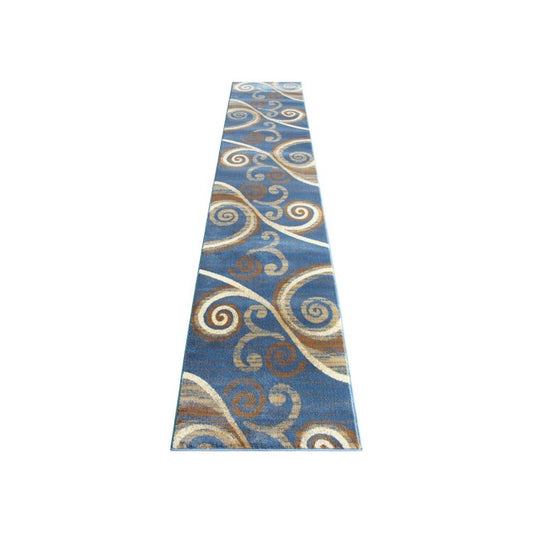 Flash Furniture Valli Collection Blue 2x11 Modern Area Rug OKR-RG1100-211-BL-GG