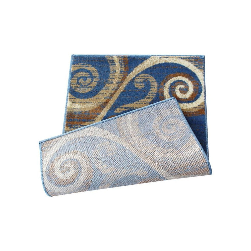 Flash Furniture Valli Collection Blue 2x3 Modern Area Rug OKR-RG1100-23-BL-GG