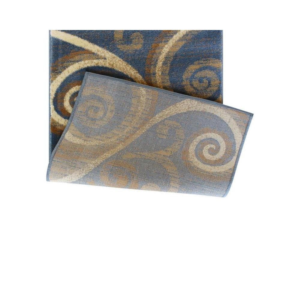 Flash Furniture Valli Collection Blue 2x7 Modern Area Rug OKR-RG1100-27-BL-GG