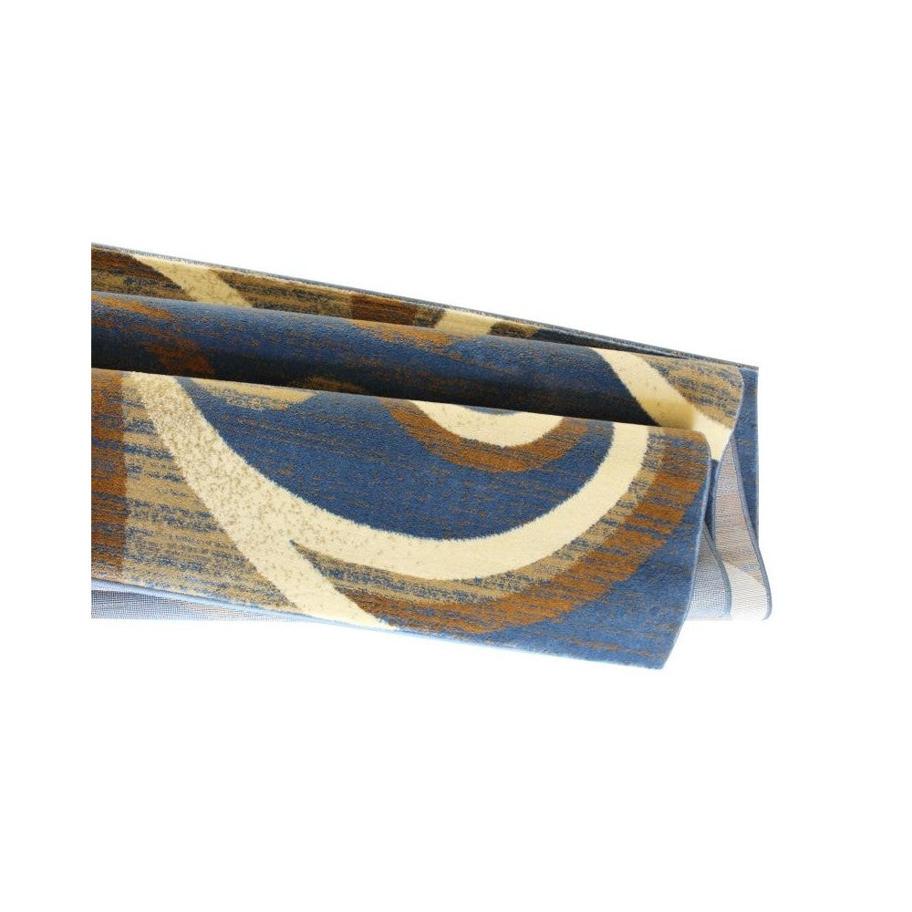 Flash Furniture Valli Collection Blue 5x7 Modern Area Rug OKR-RG1100-57-BL-GG