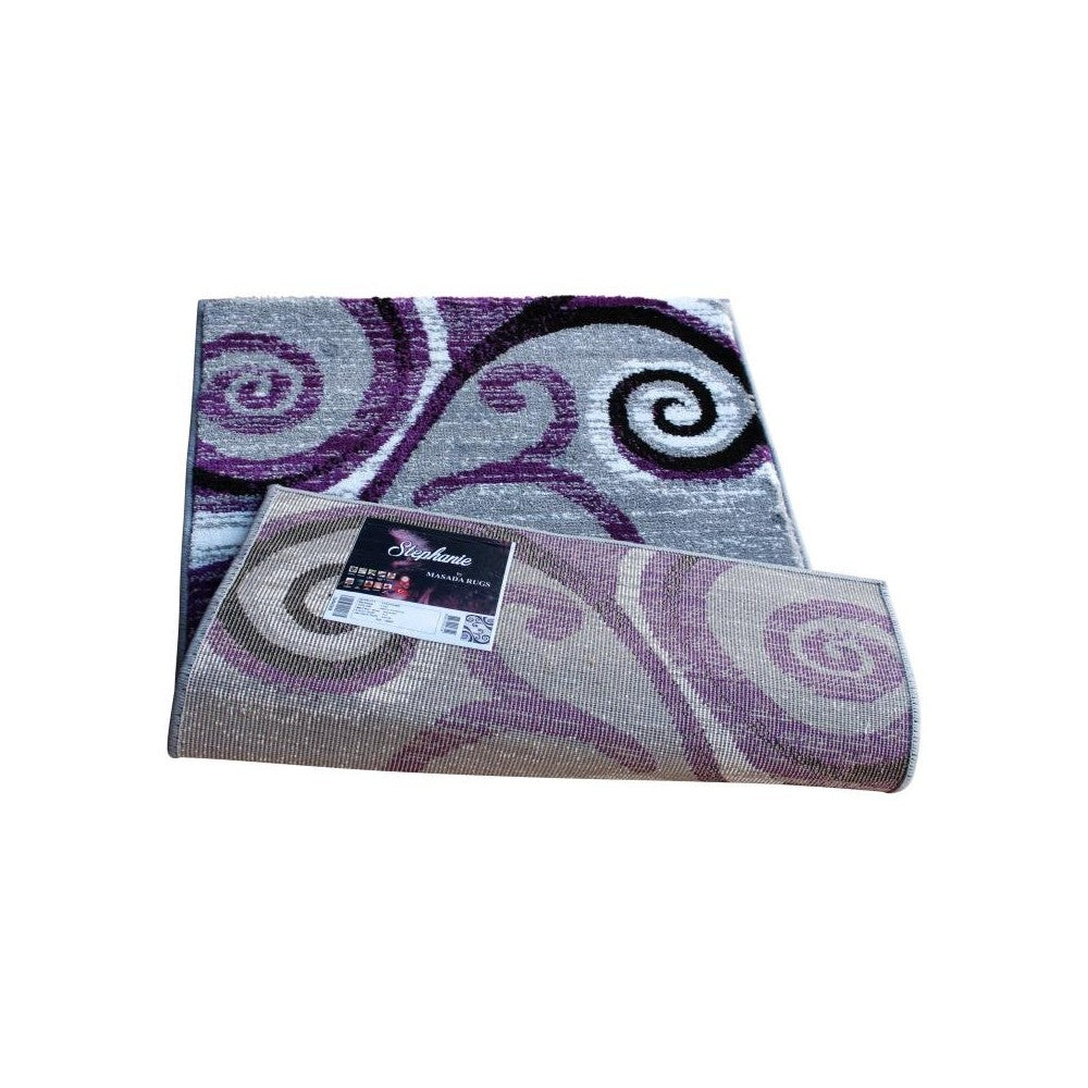 Flash Furniture Valli Collection Purple 2x3 Modern Area Rug OKR-RG1100-23-PU-GG