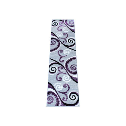 Flash Furniture Valli Collection Purple 2x7 Modern Area Rug OKR-RG1100-27-PU-GG