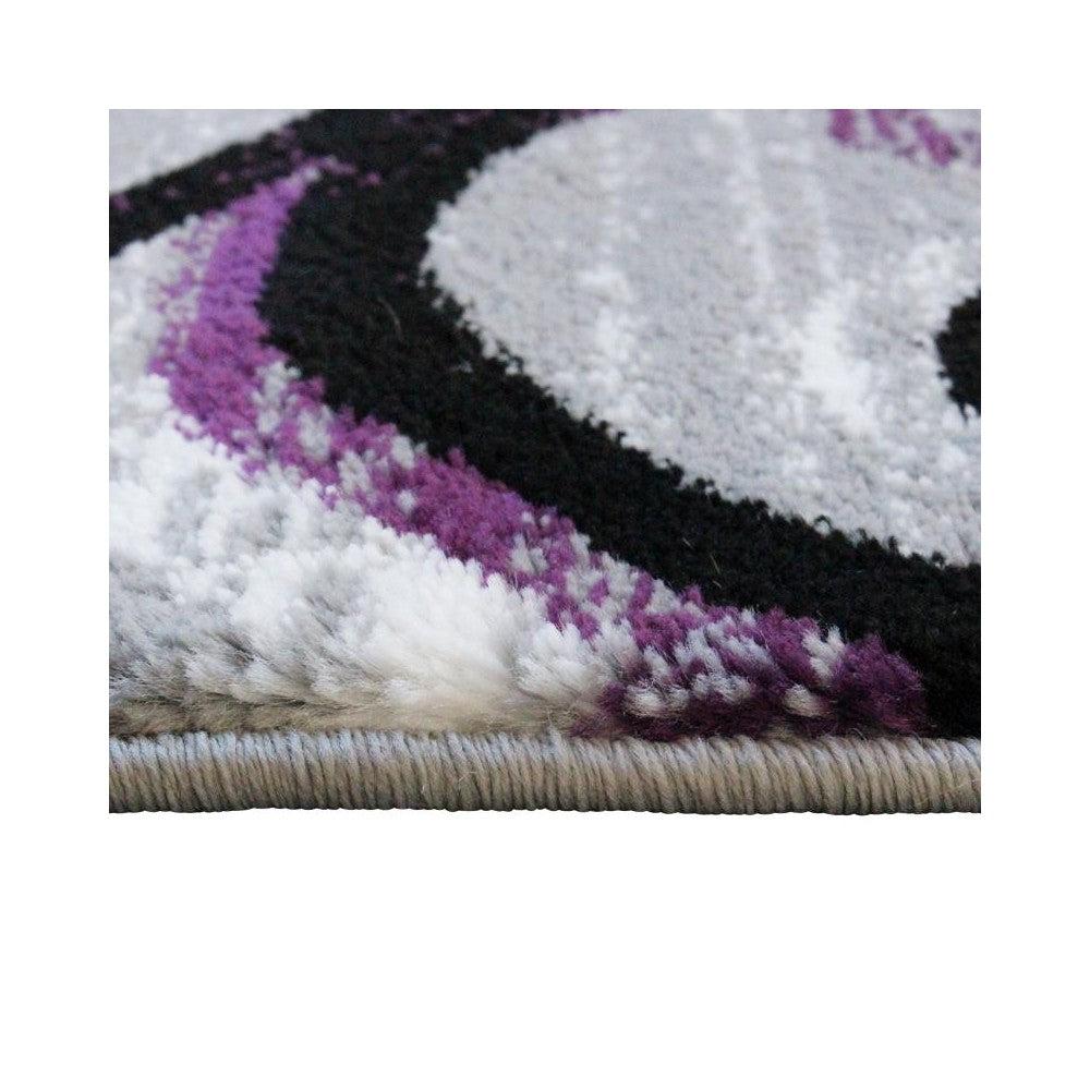 Flash Furniture Valli Collection Purple 2x7 Modern Area Rug OKR-RG1100-27-PU-GG