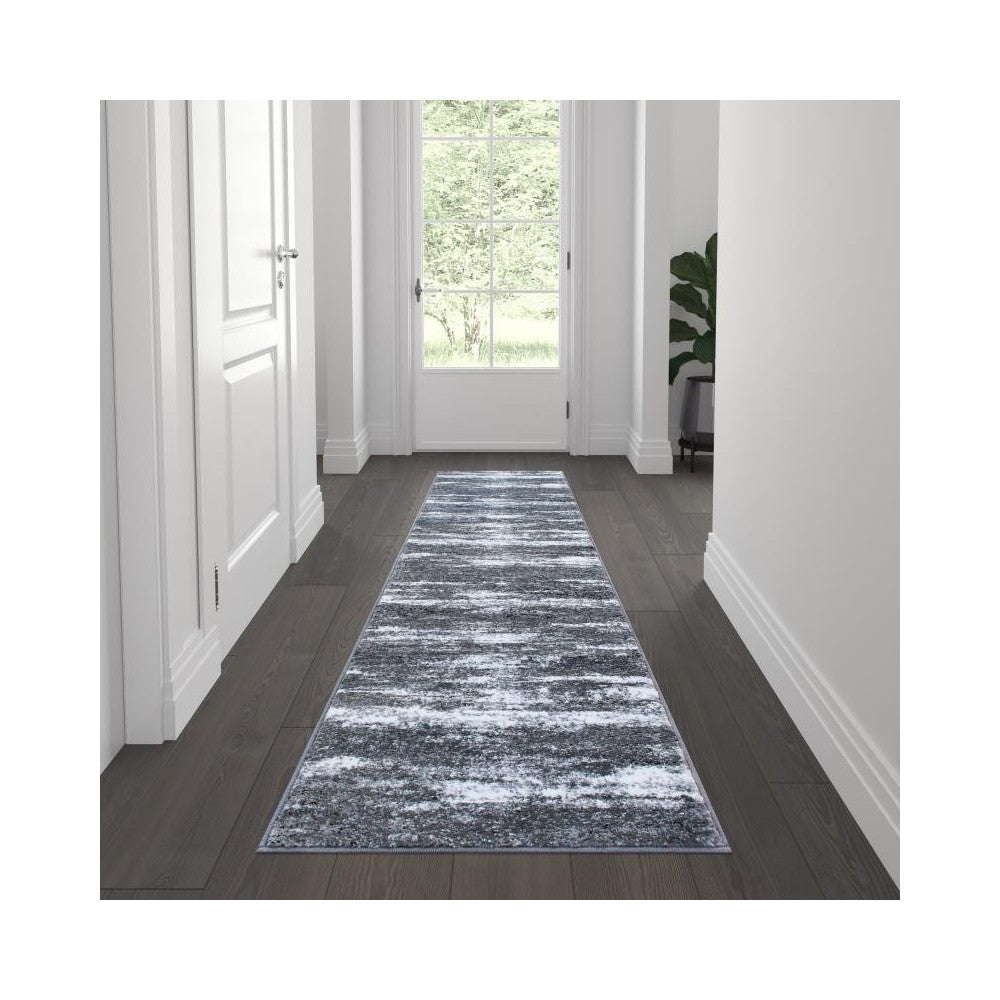 Flash Furniture Valli Collection Purple 2x7 Modern Area Rug OKR-RG1100-27-PU-GG