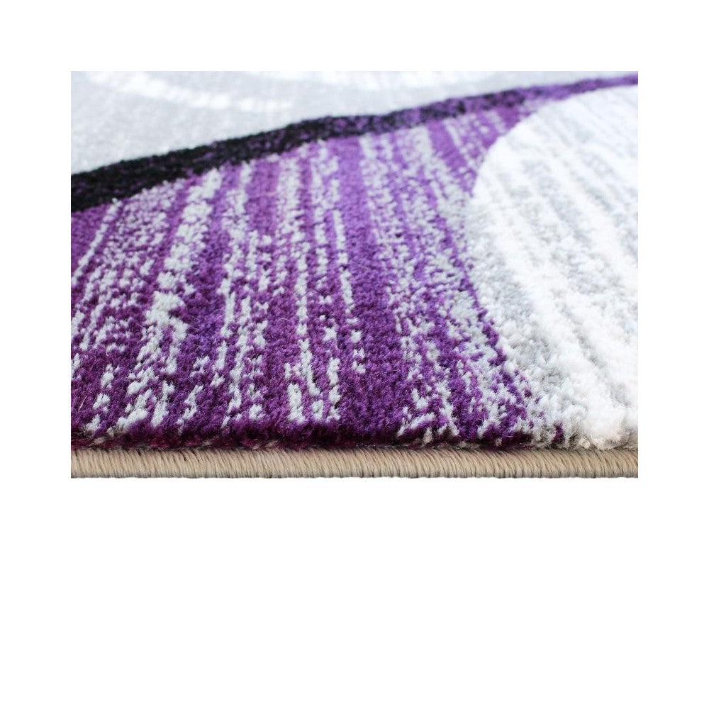 Flash Furniture Valli Collection Purple 4x5 Modern Area Rug OKR-RG1100-45-PU-GG