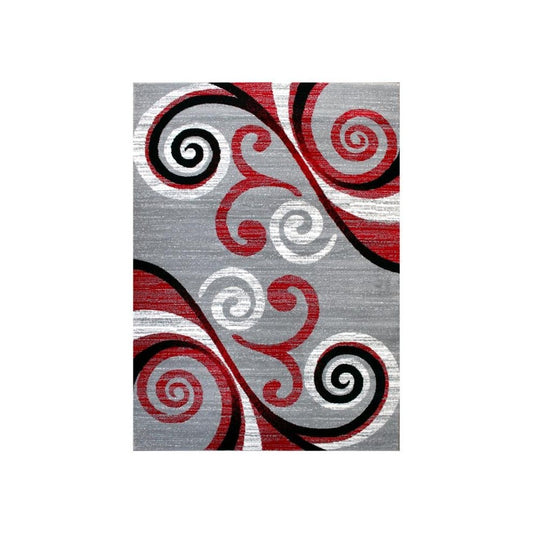 Flash Furniture Valli Collection Red 8x10 Modern Area Rug OKR-RG1100-810-RD-GG