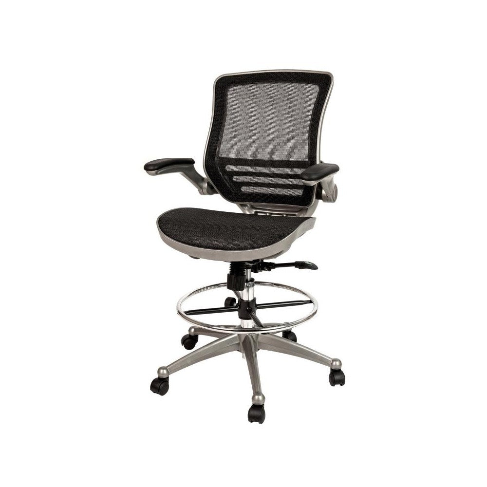 Flash Furniture Waylon Black Mesh Drafting Chair BL-LB-8801X-D-BK-GR-GG