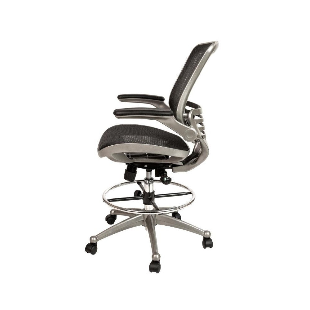 Flash Furniture Waylon Black Mesh Drafting Chair BL-LB-8801X-D-BK-GR-GG