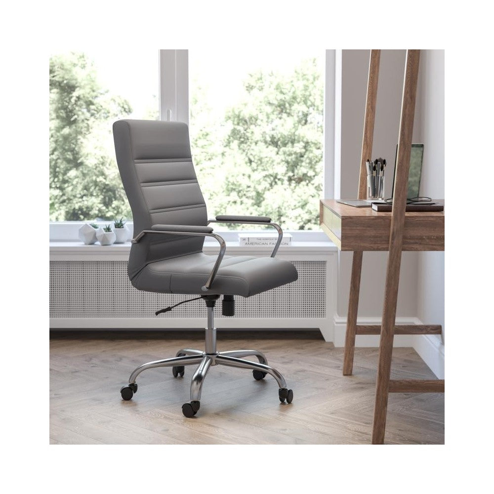 Flash Furniture Whitney Gray High Back Leather Chair GO-2286H-GR-GG