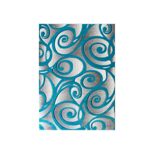 Flash Furniture Willow Collection Turquoise 5' x 7' Area Rug ACD-RG241-57-TQ-GG