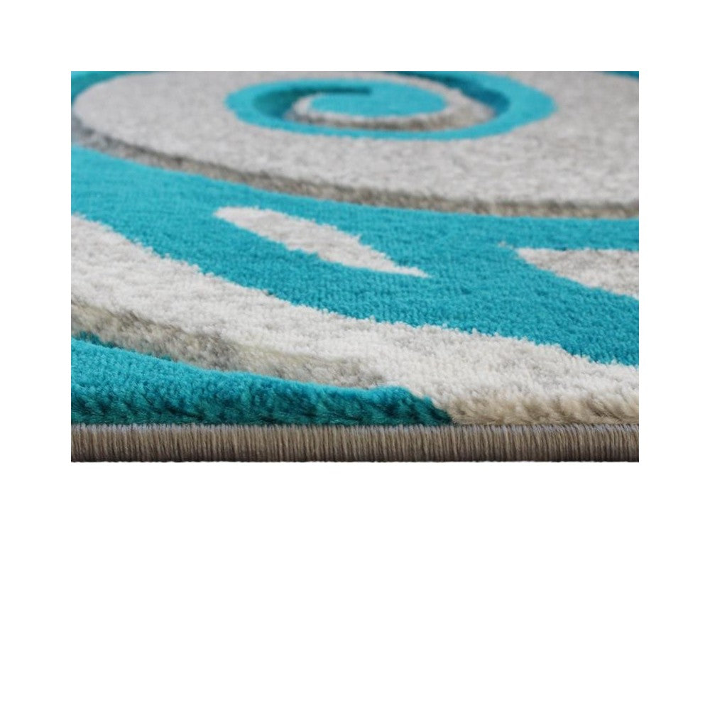 Flash Furniture Willow Collection Turquoise 5' x 7' Area Rug ACD-RG241-57-TQ-GG