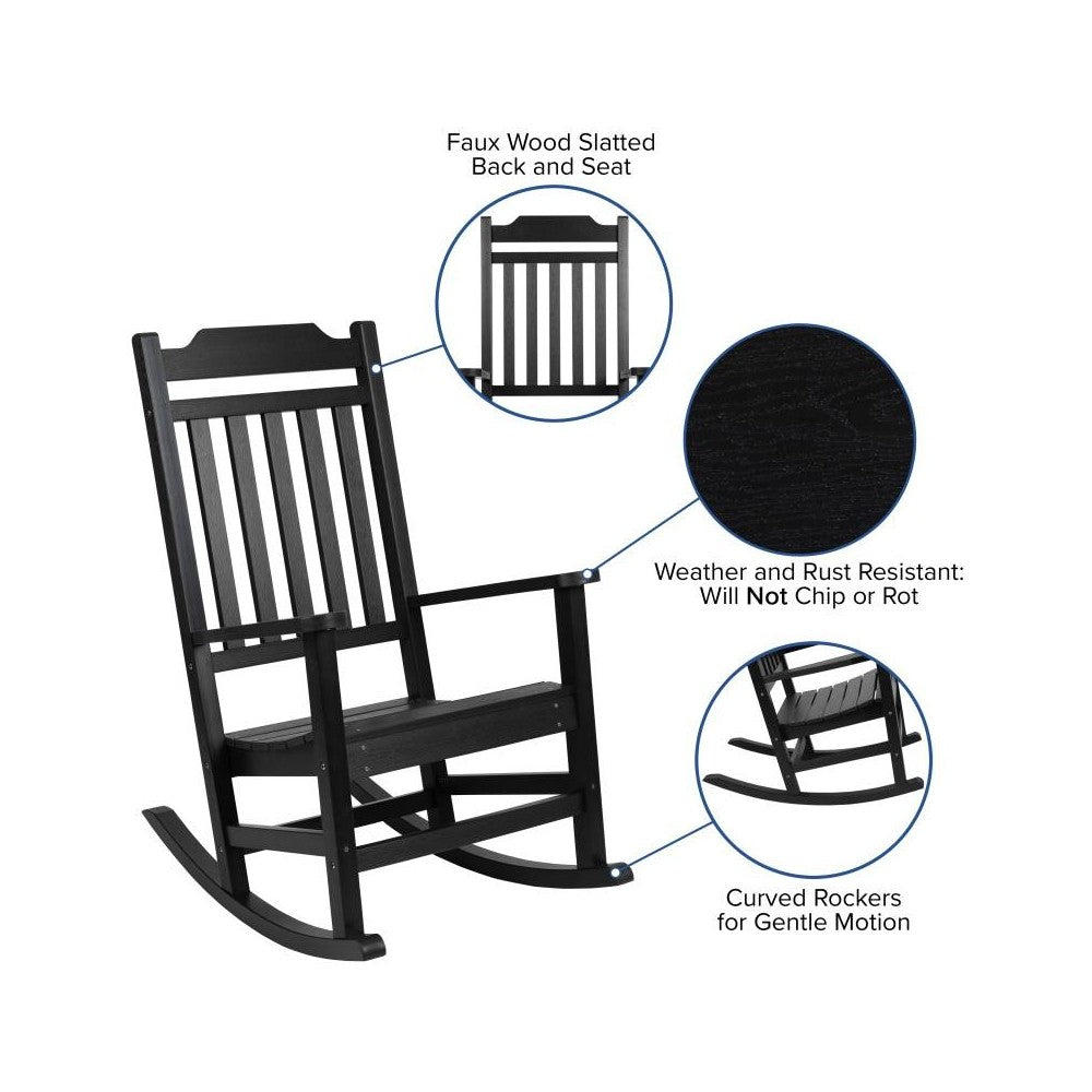 Flash Furniture Winston Black Table and 2 Chair Set JJ-C14703-2-T14001-BK-GG