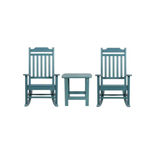 Flash Furniture Winston Teal Table and 2 Chair Set JJ-C14703-2-T14001-TL-GG