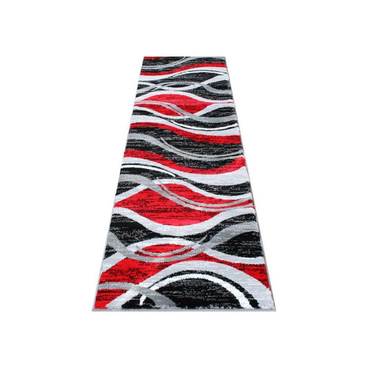 Flash Furniture Wisp Collection 2x7 Red Ripple Area Rug OKR-RG1109-27-RD-GG