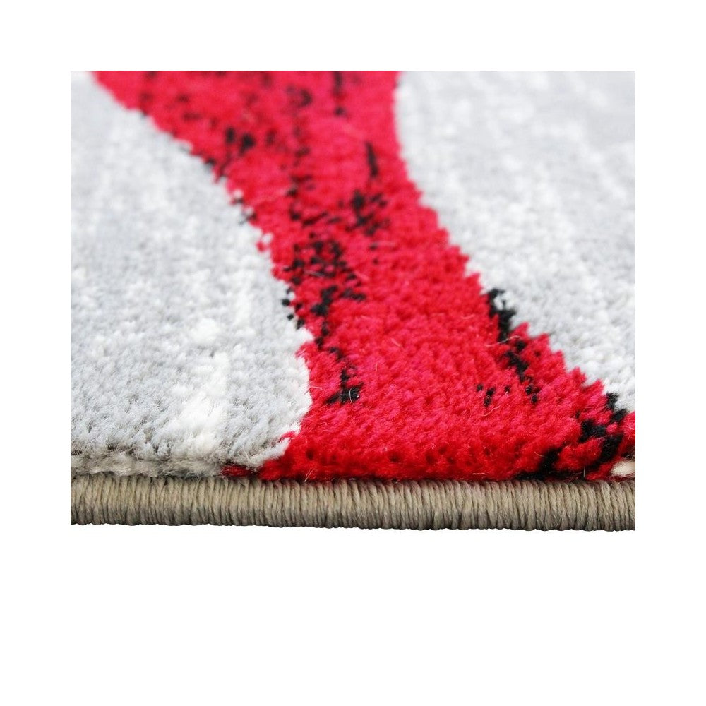 Flash Furniture Wisp Collection 5x7 Red Ripple Area Rug OKR-RG1109-57-RD-GG