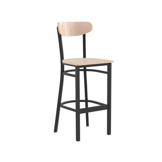 Flash Furniture Wright Natural Metal & Wood Barstool XU-DG6V6B-NAT-GG