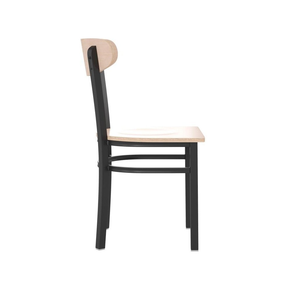 Flash Furniture Wright Natural Wood Seat Dining Chair XU-DG6V5B-NAT-GG