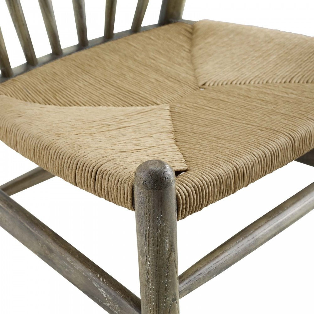 Flourish Spindle Wood Dining Side Chair, Gray