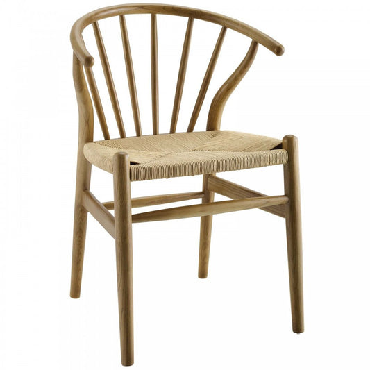 Flourish Spindle Wood Dining Side Chair, Natural