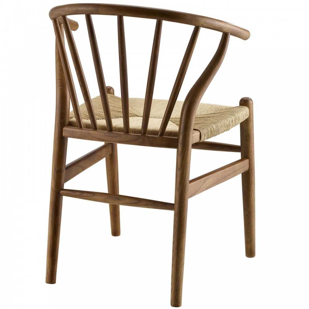 Flourish Spindle Wood Dining Side Chair, Walnut
