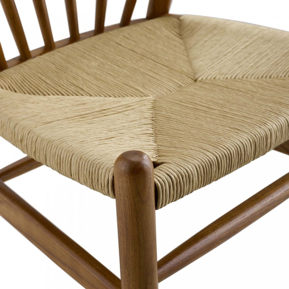 Flourish Spindle Wood Dining Side Chair, Walnut
