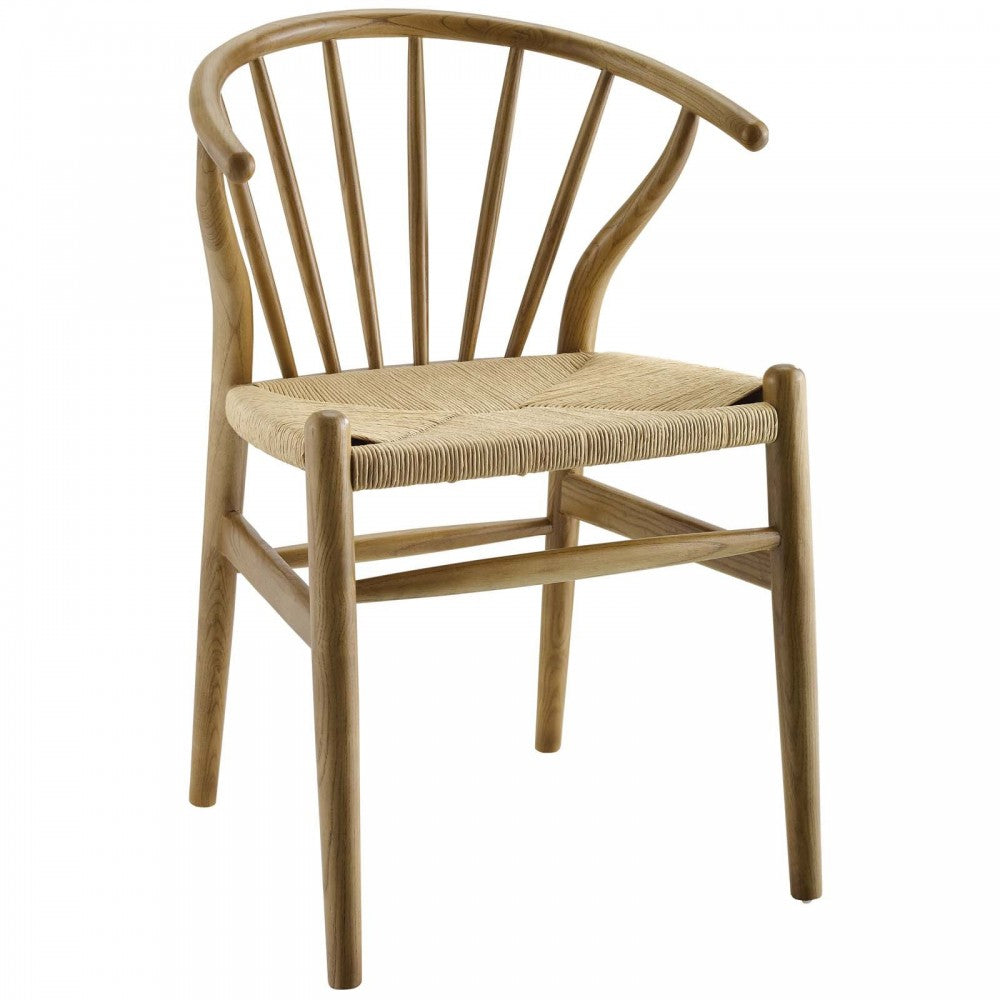 Flourish Spindle Wood Dining Side Chair Set of 2, Natural