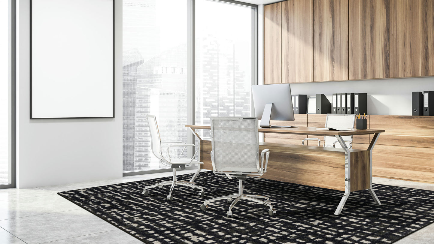 Fool's Gold 7'8" x 10'9" area rug in color Onyx