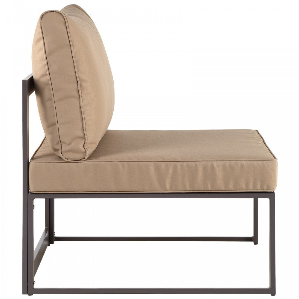 Fortuna 8 Piece Outdoor Patio Sectional Sofa Set, Brown Mocha, EEI-1730-BRN-MOC-SET