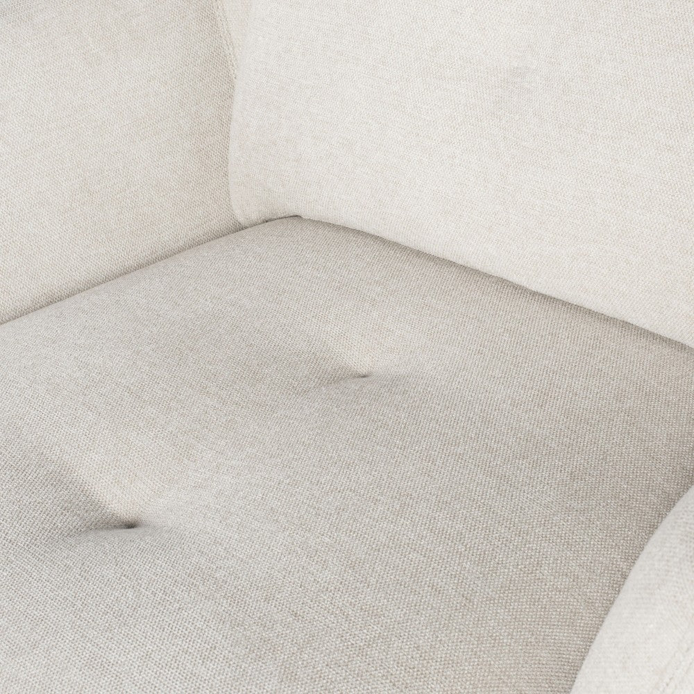 Frankie Parchment Fabric Single Seat Sofa