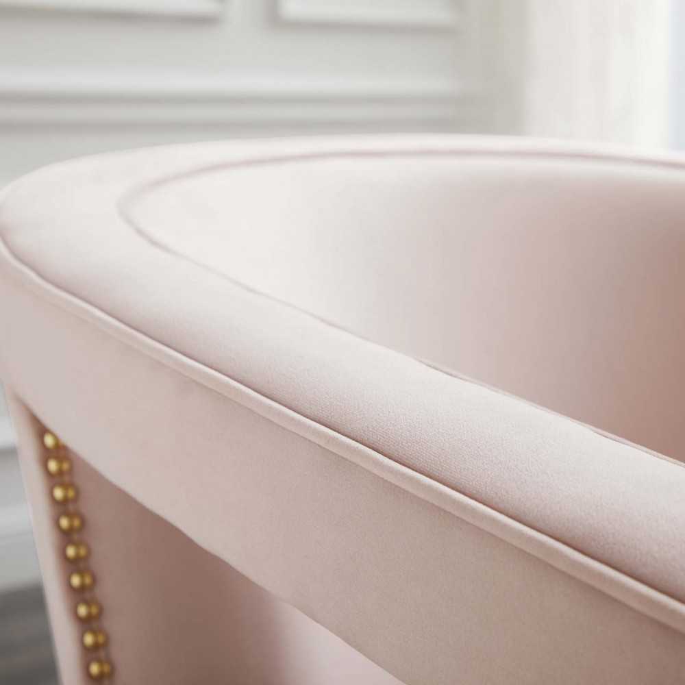Frolick Performance Velvet Armchair, Pink