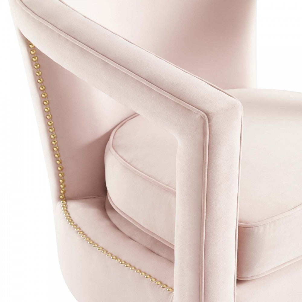 Frolick Performance Velvet Armchair, Pink